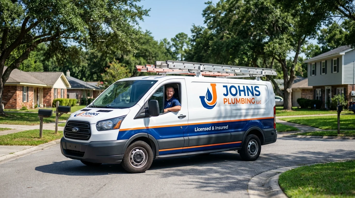 Johns Plumbing LLC service van in Graysville, TN