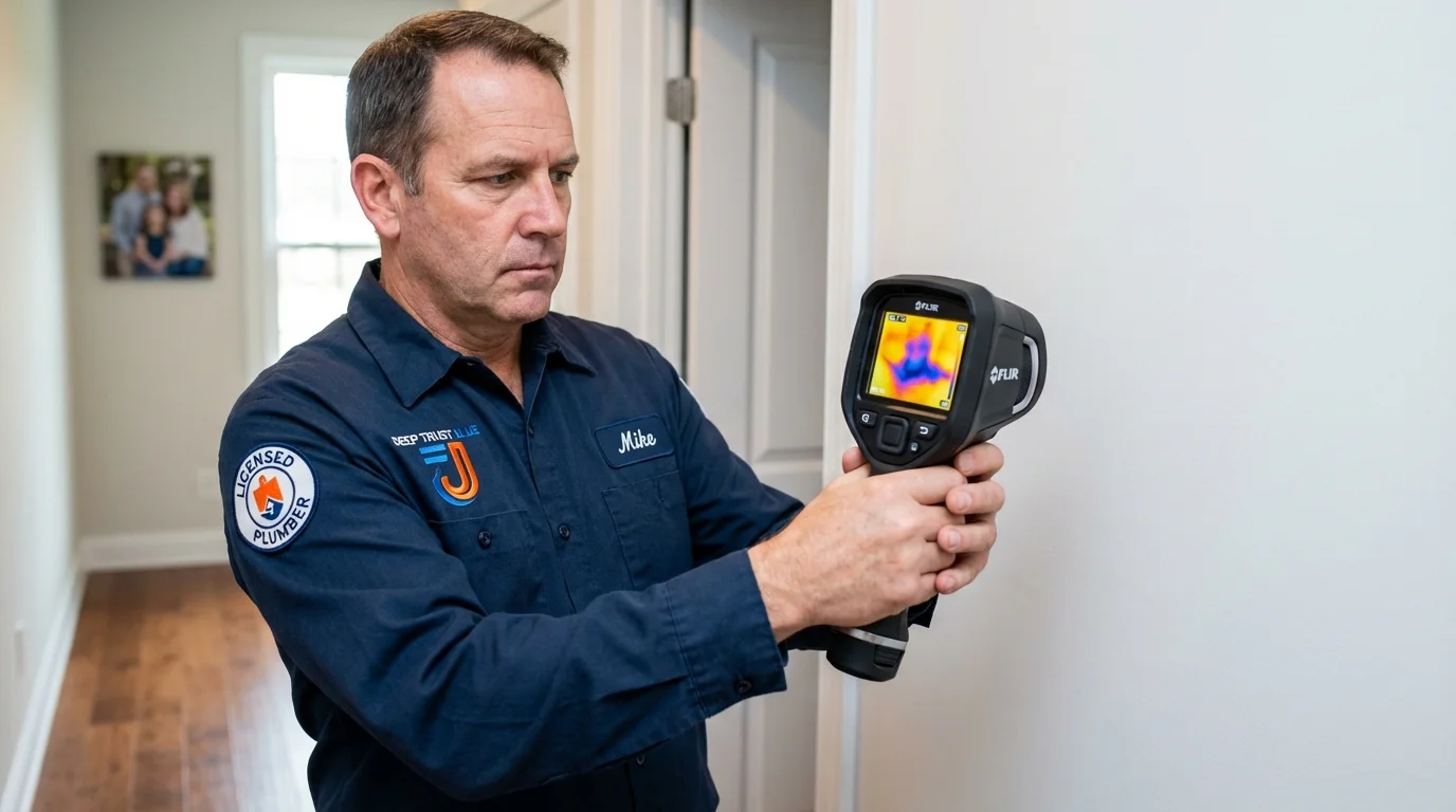 Thermal imaging leak detection by Johns Plumbing LLC in Graysville